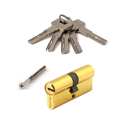 Цилиндр для замка ключ / ключ Avers ZM-70-G золото