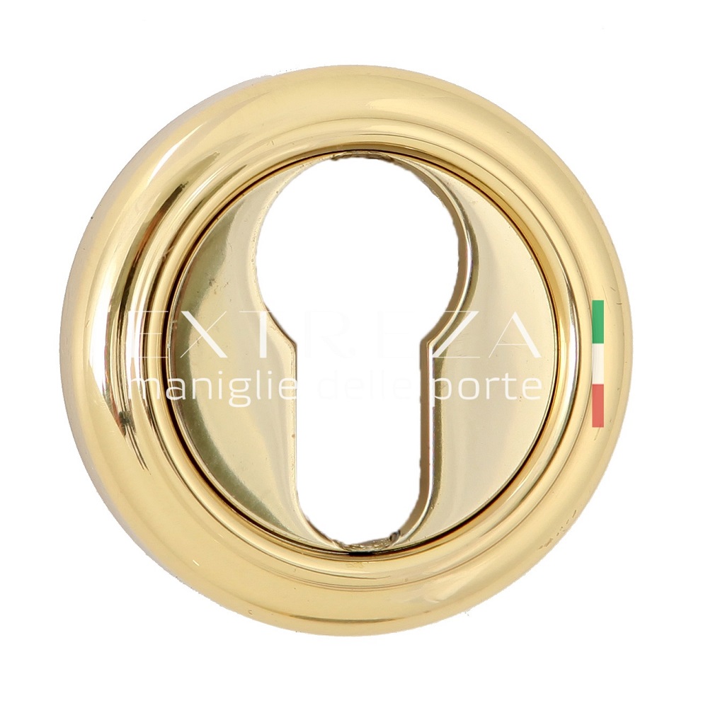 Накладка под цилиндр дверная Extreza CYL R01 полированное золото F01