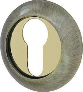 Накладка дверная с круглым основанием под цилиндр Armadillo Cylinder ET-1AB/GP-7 бронза/золото