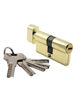 Ключевой цилиндр высокой секретности Morelli HS 60CK PG с заверткой (60мм 25+10+25), цвет - золото