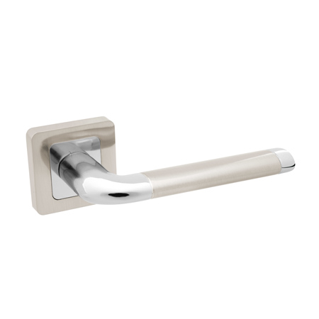 Ручка раздельная дверная CODE DECO H-22083-A-NIS/CR матовый никель/хром