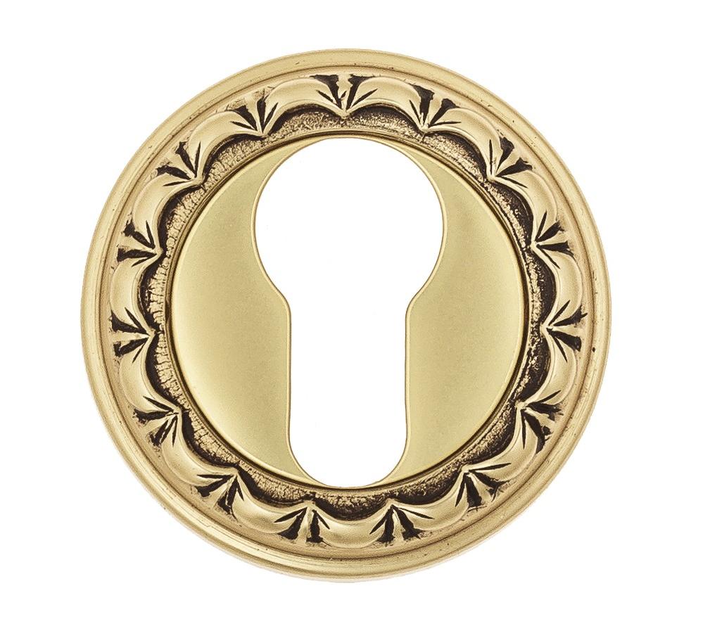 Накладка дверная с круглым основанием под цилиндр Venezia Cyl-1 D2 французское золото