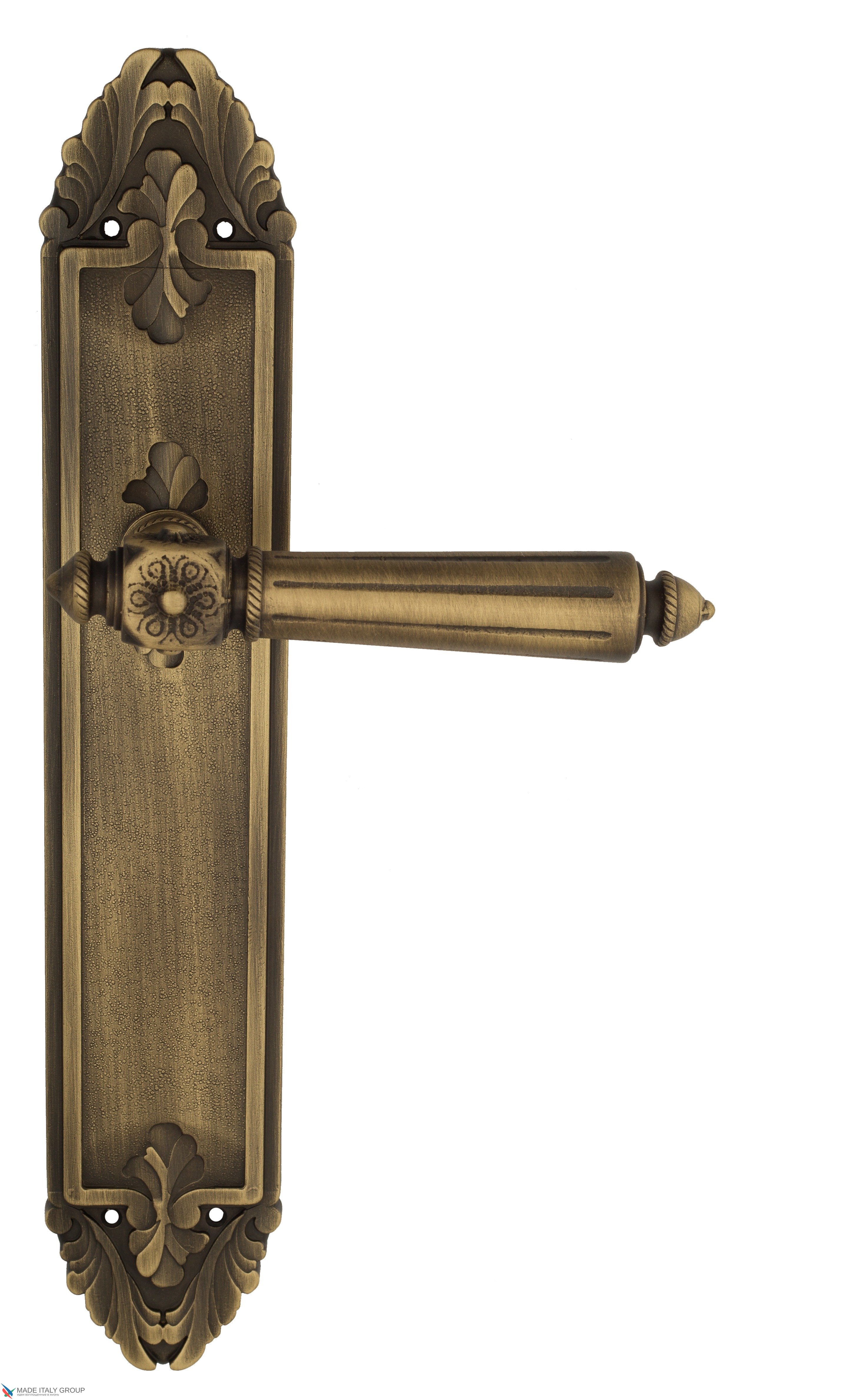 Дверная ручка Venezia "CASTELLO" на планке PL90 матовая бронза
