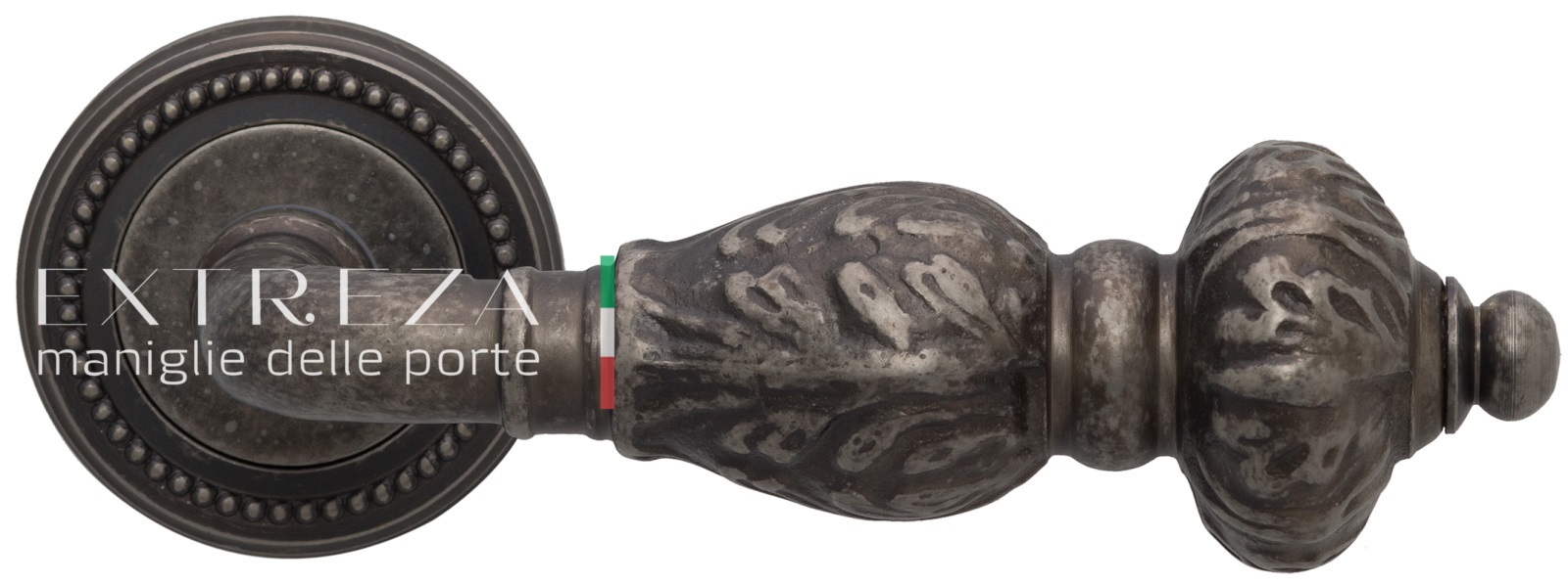 Ручка дверная Extreza TESLA 315 R03 античное серебро F45