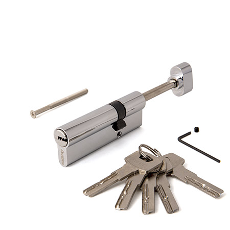 Цилиндр для замка ключ / ключ Avers ZM-90(30S/60)-S/65-C11-CR хром