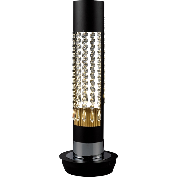 Интерьерная настольная лампа N-Light 6016 6016/1 black + white crystal