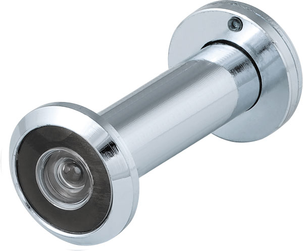 Глазок дверной Fuaro DVS3 16/180/55x90 (оптика пластик, шторка сталь, угол обзора 180) CP хром