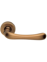 Ручка дверная Morelli Luxury RING R3-E OBR на круглой розетке, цвет - кофе