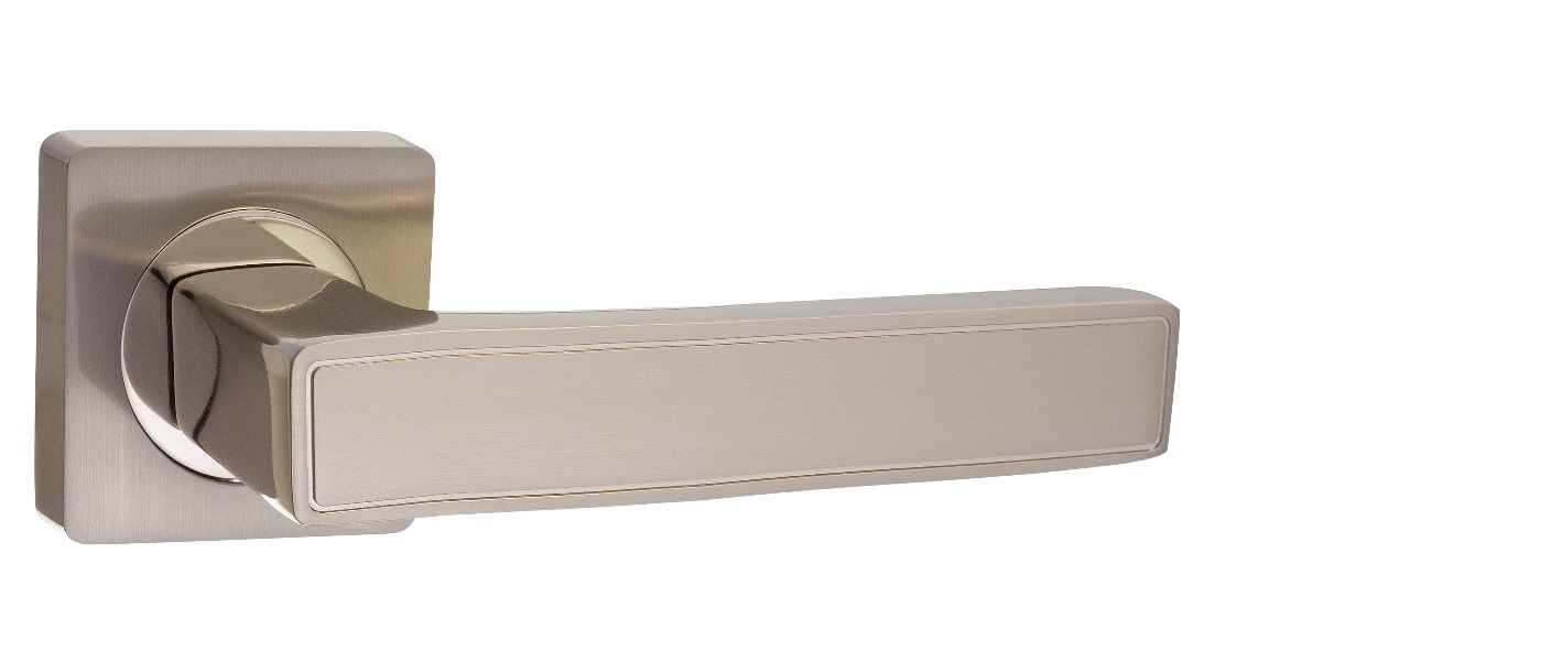 Ручка дверная PUERTO INAL 534-02 SN/NP ник мат/ ник бл КВ