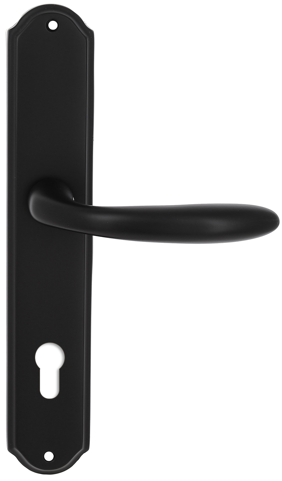 Ручка дверная Extreza COMO (Комо) 322 на планке PL01 CYL черный матовый F22
