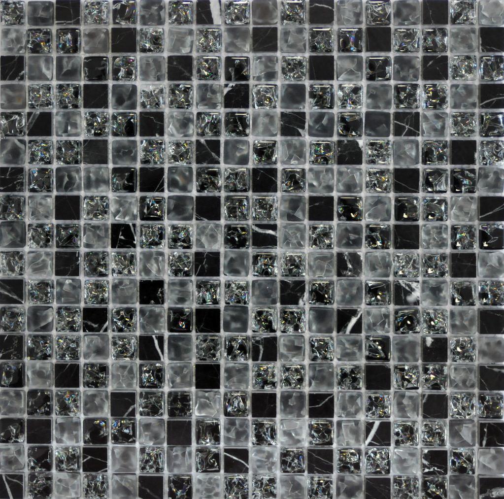Мозаика Q-Stones стекло+камень QSG-028-15/8 30,5х30,5