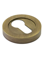 Накладка на замок Morelli Luxury LUX-KH-R2 OBR круглая под евроцилиндр, цвет кофе