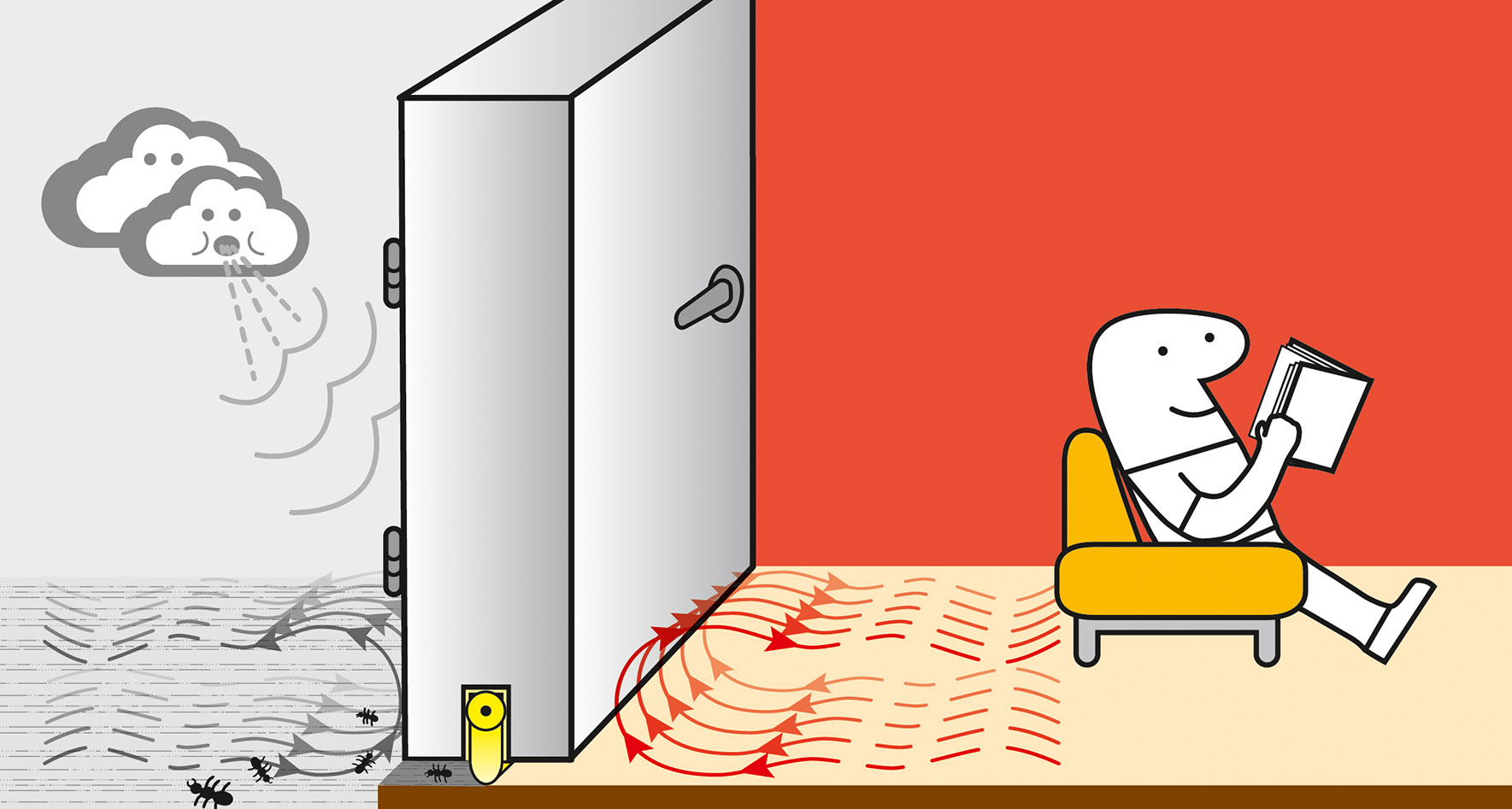 Выпадающий порог для противопожарных дверей как работает