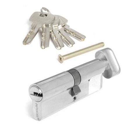 Цилиндр для замка ключ / вертушка Apecs SM-90-C-NI никель