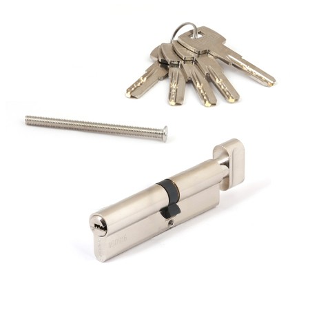 Цилиндр для замка ключ / вертушка Apecs SM-105(50C/55)-C-NI никель