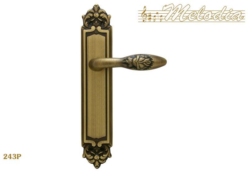 Ручка дверная межкомнатная Melodia Rosa 243/229 Матовая бронза