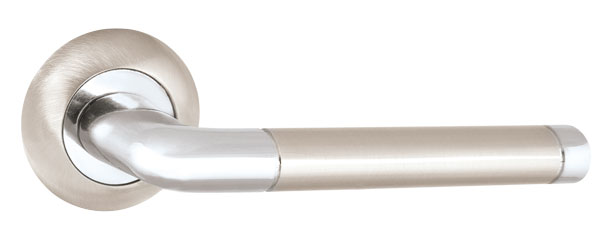 Ручки дверные межкомнатные Punto REX TL SN/CP-3 матовый никель/хром 105 мм