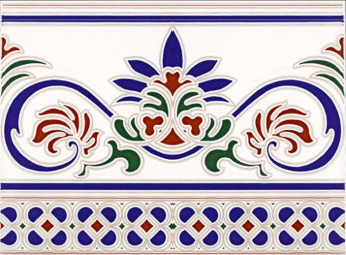 Плитка керамическая Ribesalbes Cenefa Granada бордюр 15х20