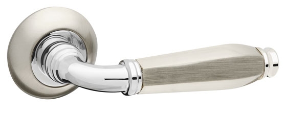 Ручка дверная межкомнатная Fuaro ENIGMA RM/HD SN/CP-3 матовый никель/хром