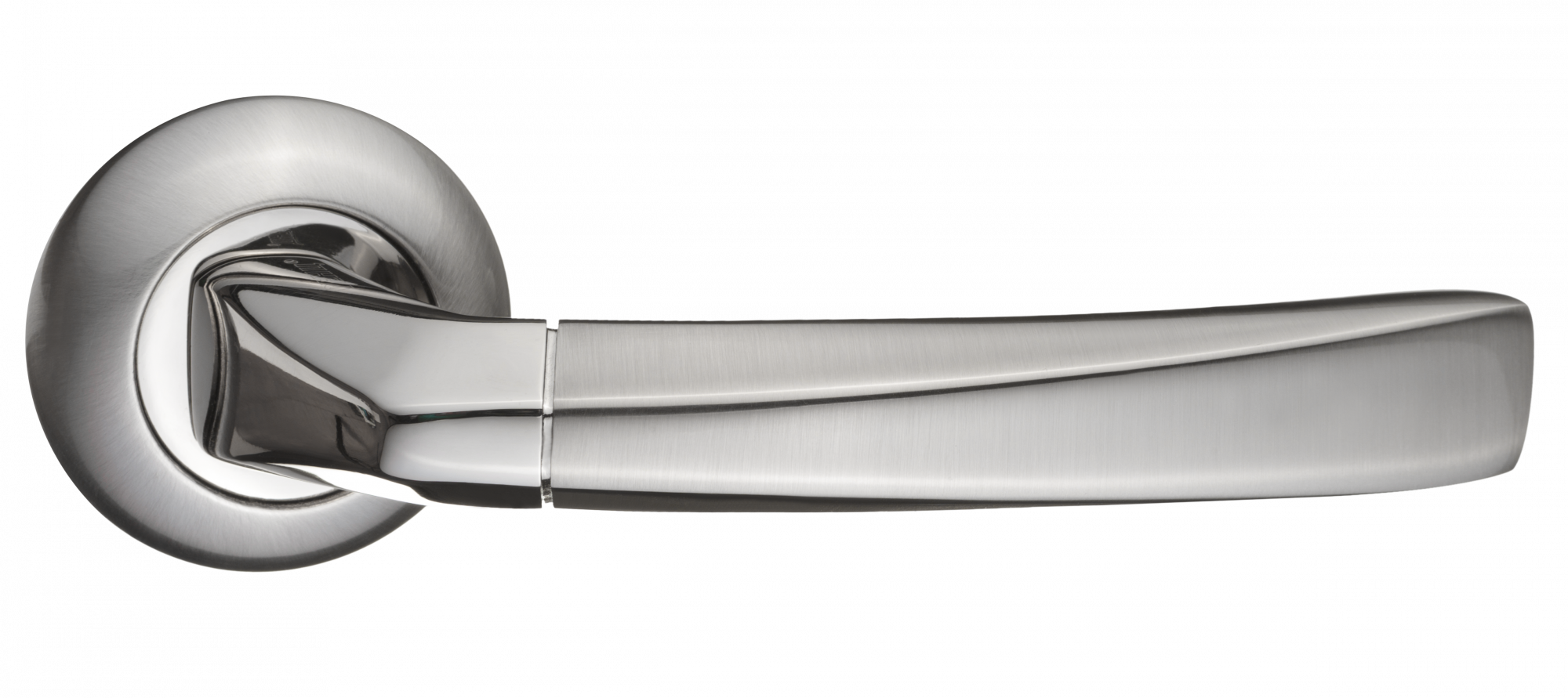 Ручки дверные RENZ INDH 11-08 SC/CP Фуроре хром матовый/хром блестящий