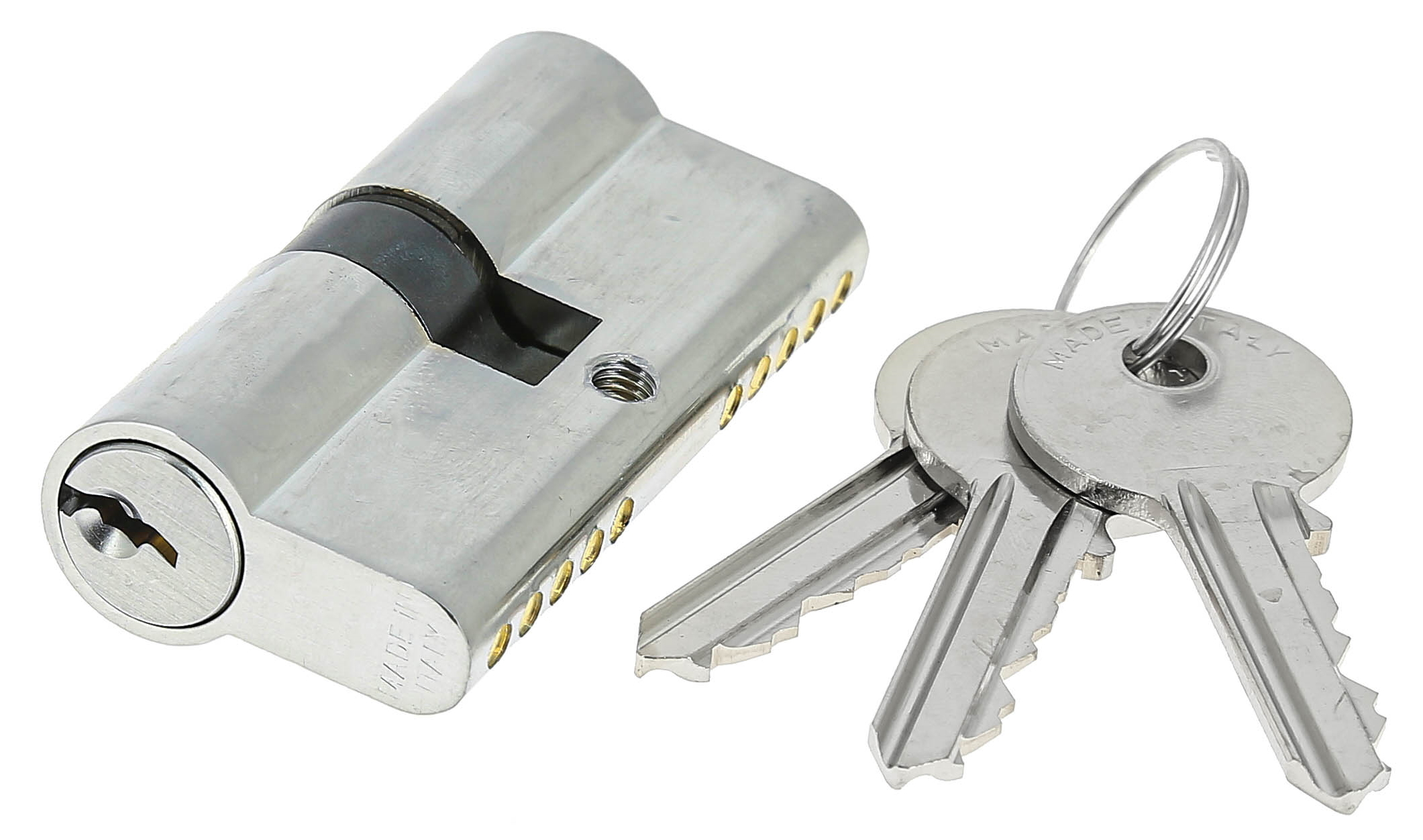 Цилиндр для замка Extreza AS-70 ключ-ключ 30x10x30 матовый хром F05