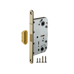 Замок дверной межкомнатный сантехнический магнитный Fuaro MAGNET M96WC-50 AB бронза