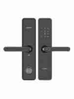 Замок врезной электронный к с ручкой Kaadas S500-5W с отпечатком пальца, черный