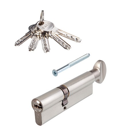 Цилиндр для замка ключ / вертушка Kale Kilit 164SM-110(45+10+55C)-C-NP-5KEY-STB 164SM000076 никель