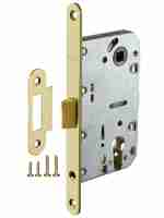 Замок дверной межкомнатный под цилиндр Fuaro Plastic P85C-50 SG матовое золото