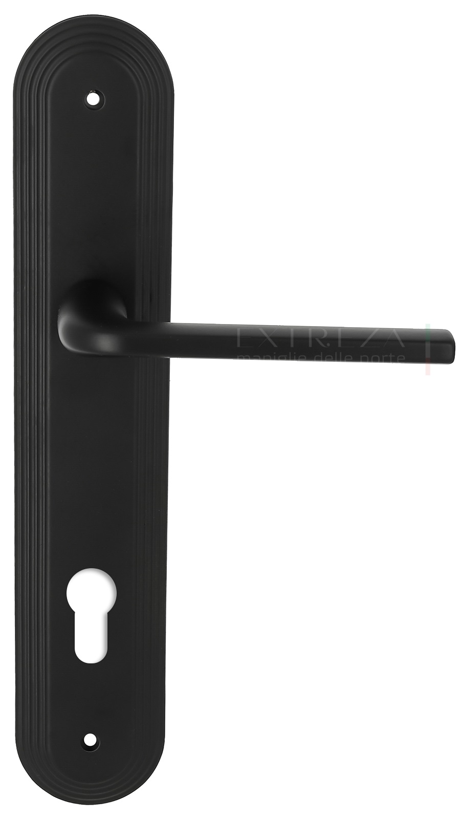 Ручка дверная Extreza TERNI (Терни) 320 на планке PL05 CYL черный матовый F22