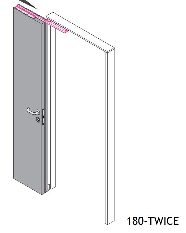 Рото система дверная Morelli Innovation 180-TWICE LEFT 90 для левой двери (черновой проем 1000мм)