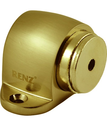 Ограничитель дверной напольный RENZ INDSM 32 PB магн, лат.бл.