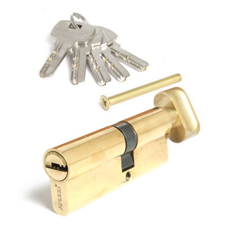 Цилиндр для замка ключ / вертушка Apecs SM-80(35C/45)-C-G золото