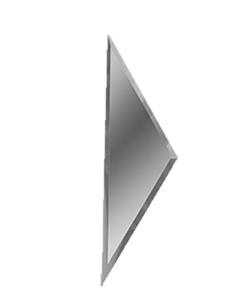 Зеркальная серебряная плитка ДСТ Зеркальная плитка ПОЛУРОМБ боковой РЗС1-02(б) 15х51