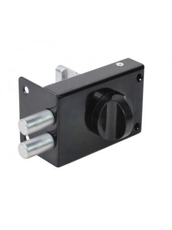 Замок Omega (Омега) накладной цилиндровый ЗН1 2Р черный