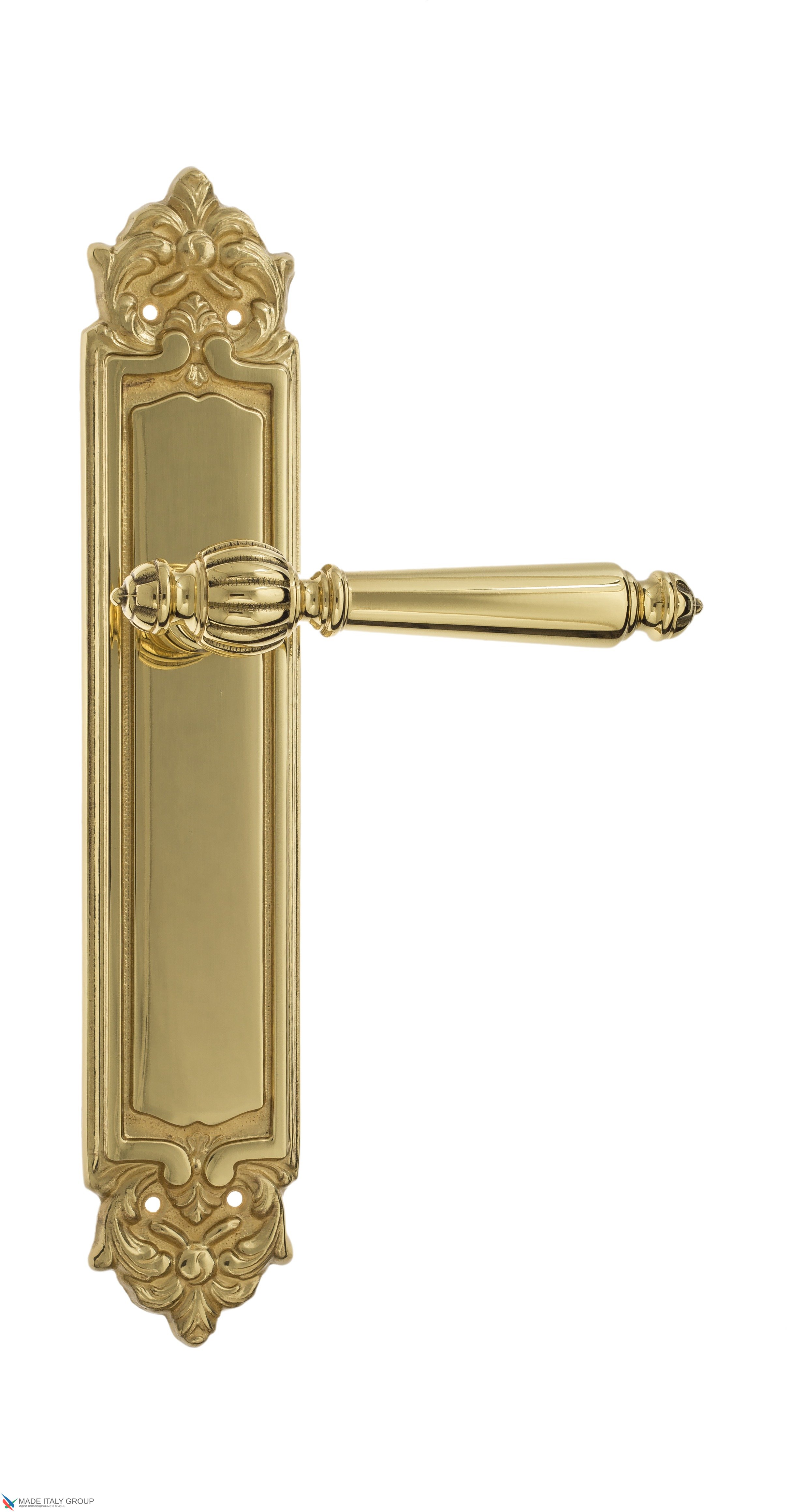 Дверная ручка Venezia "PELLESTRINA" на планке PL96 полированная латунь