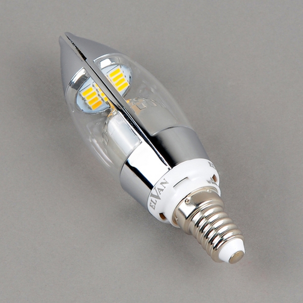 Лампочка светодиодная Elvan E14-5W-3000K-Q68-SL