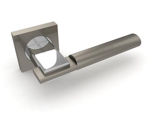 Ручка дверная межкомнатная Fuaro Jazz KM SN/CP-3 матовый никель/хром