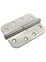 Петля разъемная карточная стальная Morelli MSND-C 100X70X2.5 SN L -IND с подшипником левая без коронки скругленная, врезная, цвет бел.никель, сталь