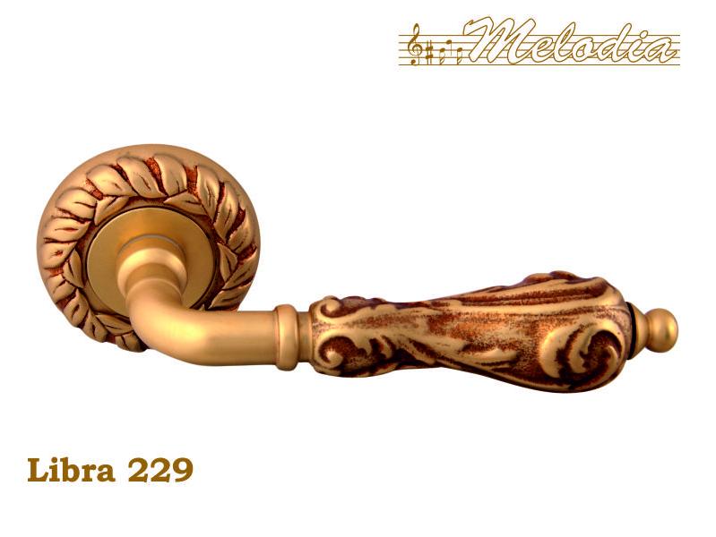 Ручка дверная межкомнатная Melodia Libra 229 60мм Французское золото