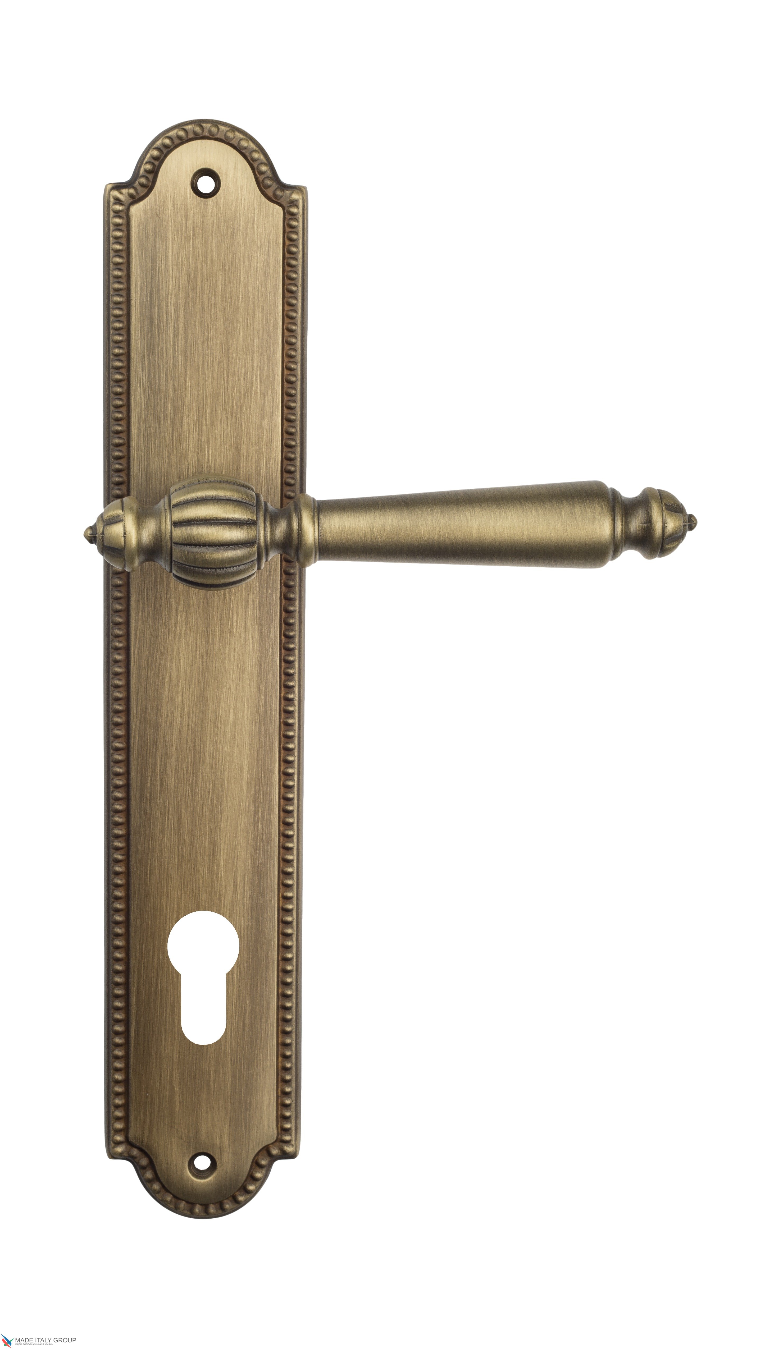 Дверная ручка Venezia "PELLESTRINA" CYL на планке PL98 матовая бронза