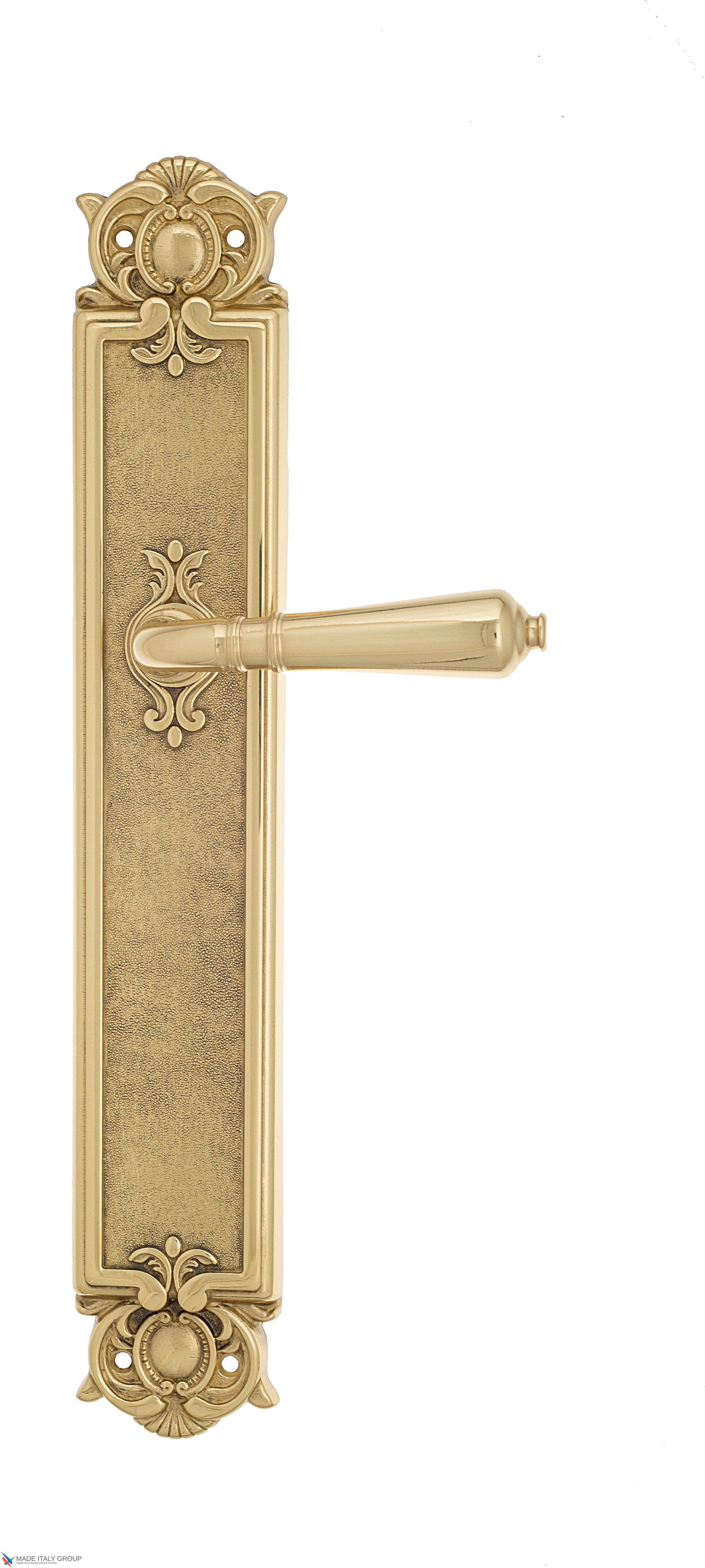 Дверная ручка Venezia "VIGNOLE" на планке PL97 полированная латунь