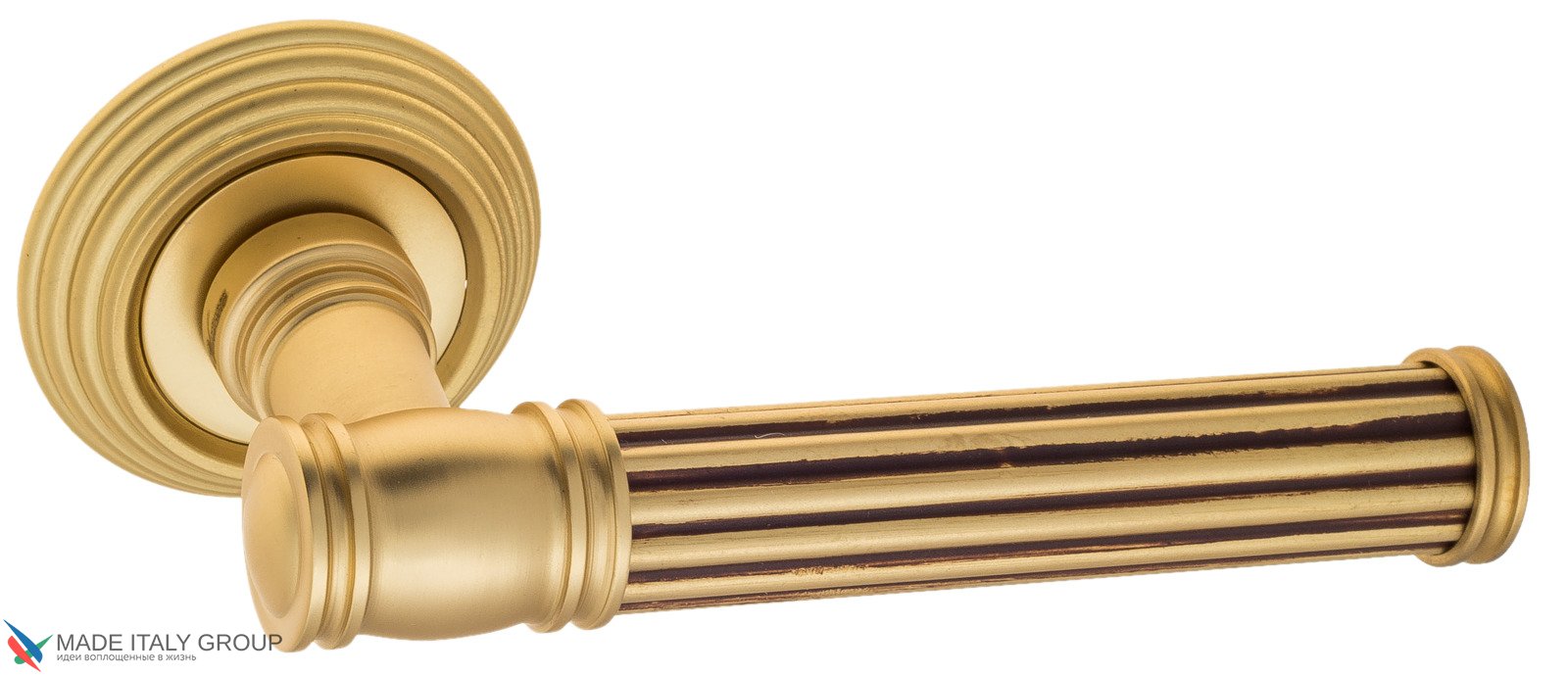 Дверная ручка Venezia "IMPERO" D8 французcкое золото + коричневый