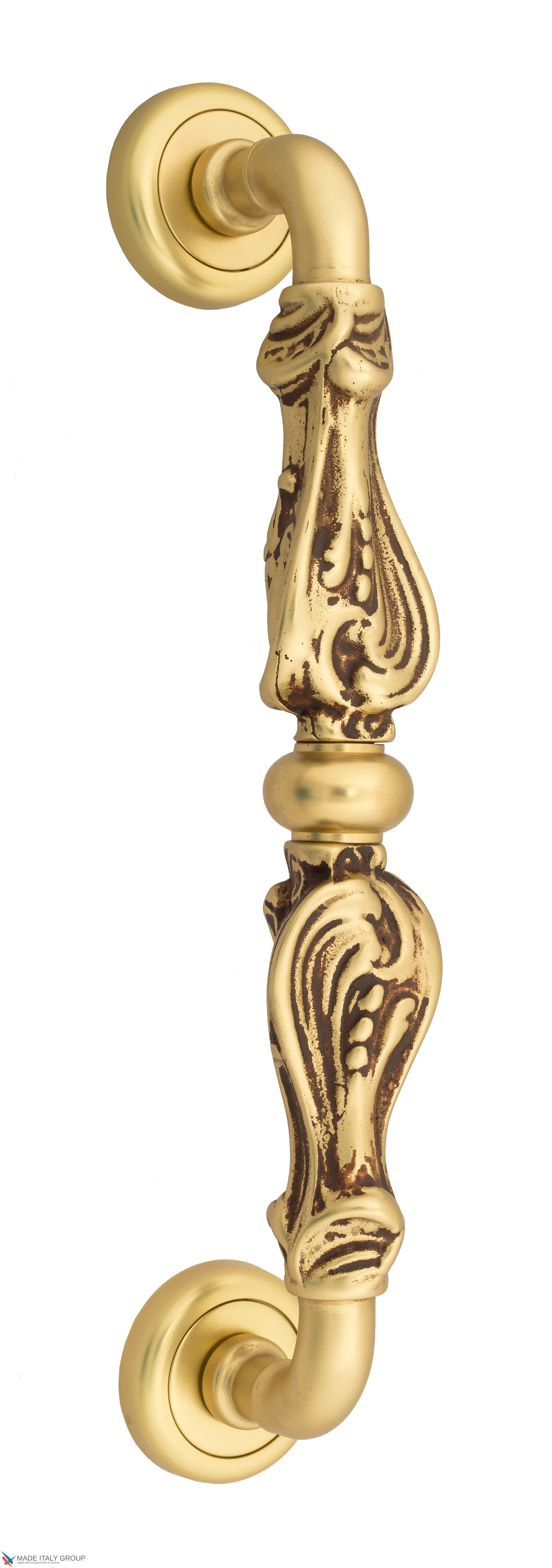 Ручка скоба Venezia "FLORENCE" 310мм (260мм) D1 французское золото + коричневый