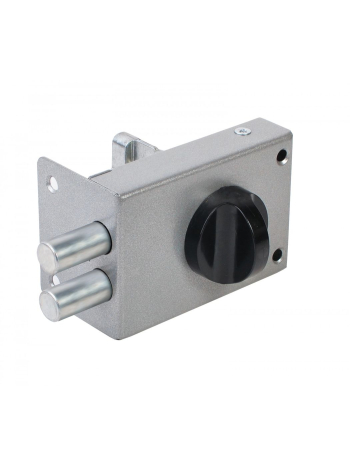 Замок Omega (Омега) накладной цилиндровый ЗН1 2Р серебро