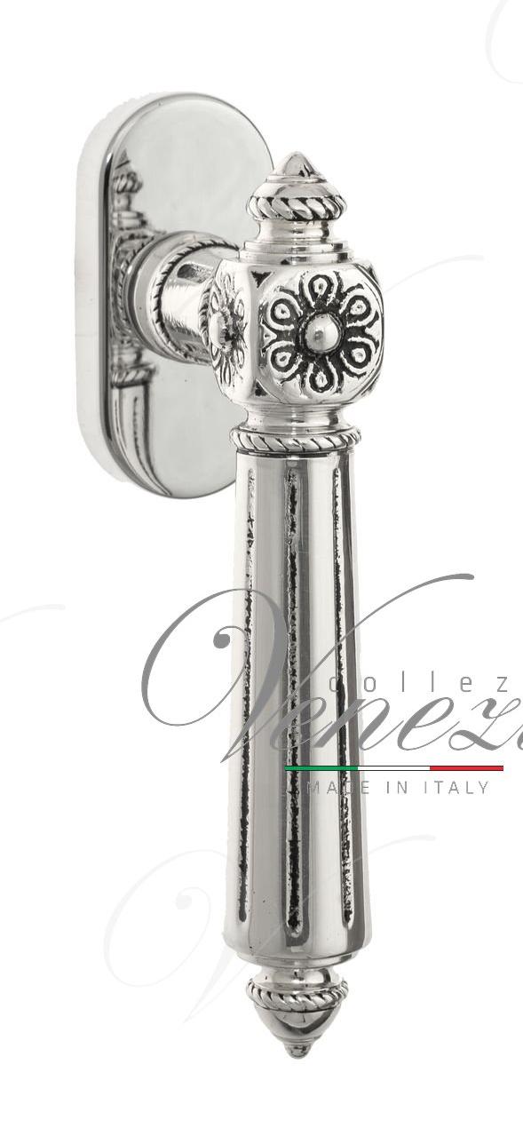 Ручка оконная Venezia Castello FW натуральное серебро