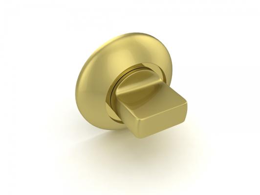 Завертка дверная сантехническая Fuaro BK6 RM SG/GP-4 матовое золото/золото