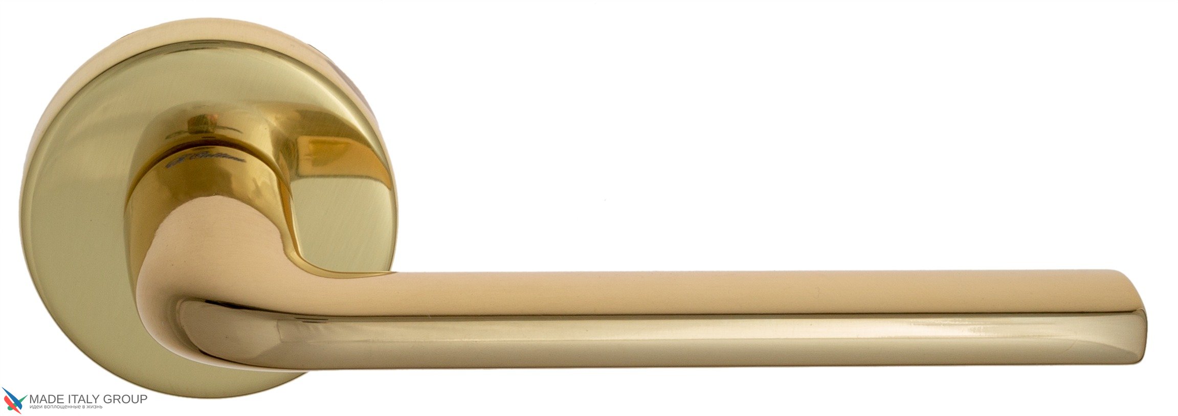 Ручка дверная на круг. основании Fratelli Cattini  LINEA 7-OLV полированная латунь