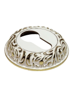 Накладка Morelli MH-KH-CLP W/PG на ключевой цилиндр, цвет белая эмаль/золото