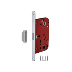 Замок дверной межкомнатный сантехнический магнитный Fuaro MAGNM96WC-50/BL INOX SSC-16 сатин. хром